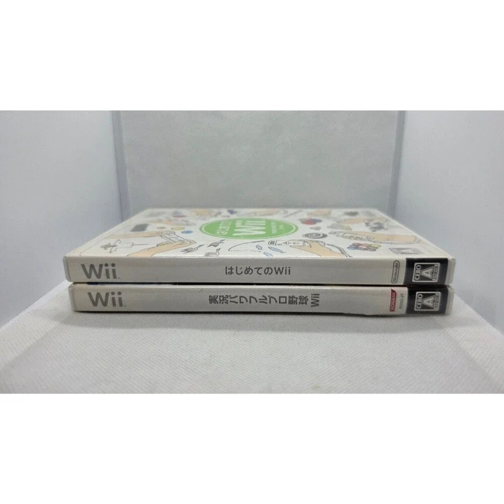 Lot of 2 Hajimete no Wii & Jikkyou Powerful Pro Yakyuu Wii (Wii, 2007)